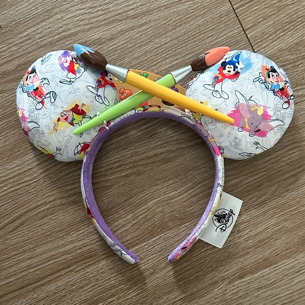 Disney Colorful Character Headband with Paintbrush Design